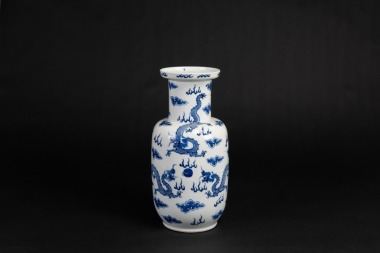 Republic - A Blue And White Dragon Vase