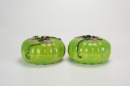 Daoguang-A Pair Or Lime Green Ground