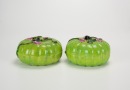 Daoguang-A Pair Or Lime Green Ground - 4