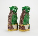 Guangxu-A Pair Of Verte Sancai Green Ground Lions Statues - 3