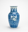 Late Qing Republic- A Blue And Whhite ‘Flowers’ Vase - 2