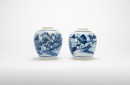 Qing-A Blue Glazed Melon-Shaped Double Handle Vase - 2