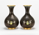 Republic-A Pair Of Cloisonne Enamel Yu Kun Chun Vases - 3