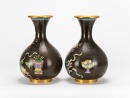 Republic-A Pair Of Cloisonne Enamel Yu Kun Chun Vases - 4