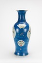 Late Qing/Republic - A Light Blue Ground Famille-Glazed ‘Flowers Vase. - 2