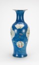 Late Qing/Republic - A Light Blue Ground Famille-Glazed ‘Flowers Vase. - 4