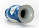 Late Qing/Republic - A Light Blue Ground Famille-Glazed ‘Flowers Vase. - 5
