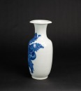 Late Qing Republic-A Beautiful Blue And White’ Lion’ Vase - 4