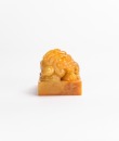 A Yellow ShouShan Stone Seal(Box and Stand) - 4