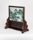 Qing-A Famille-Glazed ‘Land Scape ‘Table Screen - 3