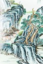 Qing-A Famille-Glazed ‘Land Scape ‘Table Screen - 8