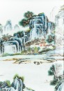 Qing-A Famille-Glazed ‘Land Scape ‘Table Screen - 10