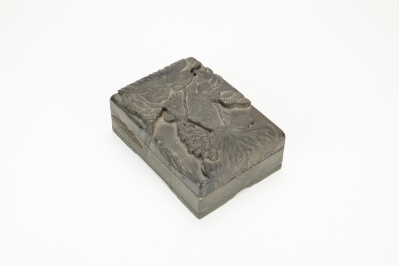 A Carved In Lotus And Fruits Duan Inkstone