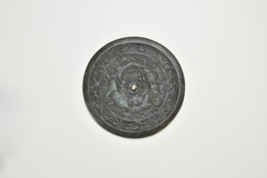 Jin Dynasty- A Bronze Mirror With Two Koi Fishes