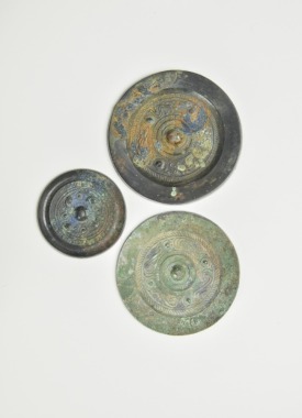 Han Dynasty-A Group Of Three Bronze Mirror With Four Side Equal Pattern