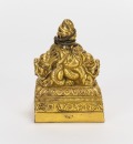 Tibetan-A Gilt-Bronze Double Dargon Seal - 3