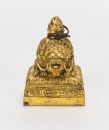 Tibetan-A Gilt-Bronze Double Dargon Seal - 5