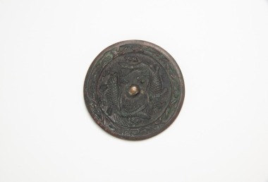 Jin Dynasty - A Bronze Mirror With Two Koi Fishes