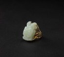 A Fine White Jade Carved ‘Dragon Head’ - 3