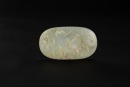 Qing-A White Jade Carved ‘Floral And Bat’ Pendant