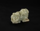 Qing - A White Jade Beast With Lingzhi - 2