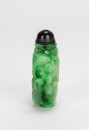 A Jadeite Carved ‘Flowers’ Snuff Bottle - 6