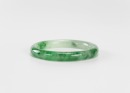 A Semi-Translucent Green Jadeite Bangle - 3