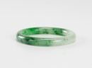 A Semi-Translucent Green Jadeite Bangle - 4