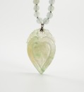 A Semi-Translucent Jadeite Beads Necklace And Jadeite Hartshape Pendant - 6