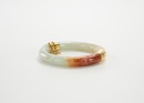 A Yellowish Jadeite Carved Bangle - 3