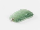 A Semi-Translucent Jadeite Carved ‘Bamboo’ Pendant - 4