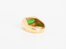 A Green Jadeite Mounted In 18K Gold Ring - 4