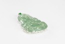 A Semi-Translucent Jadeite Carved Guanyin Pendant - 5