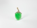 18k Glod with Diamond Mounted Hartshape Jadeite Pendant - 4