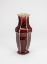 Qing-A Iron Red-Glazed Hexagon Vase - 3