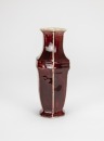 Qing-A Iron Red-Glazed Hexagon Vase - 4