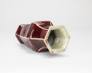 Qing-A Iron Red-Glazed Hexagon Vase - 5