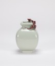 Qing-A Celadon-Glazed With Iron-Red Chilung Vase. - 3