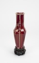 Qing-A Iron-Red Double Handle Vase(Stand) - 3