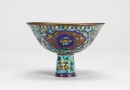 Qing- A Cloisonne Enamel Stem Cup - 4