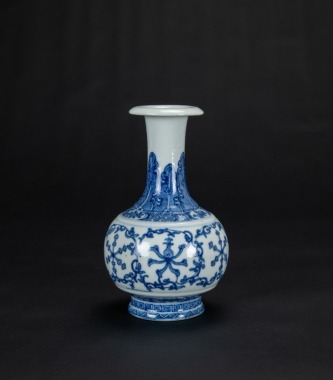 Qing - A Blue And White ‘ Eight Treasure’ Vase.