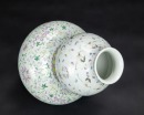 Qing-A White Ground Famille-Rose ‘Cranes And Florals’ Double-Gourd Shape Vase - 6