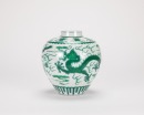 Qing Qianlong And Of Period A Doucai Green-Enameled ‘Dragon’ Jar. - 3