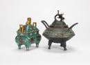 Qing-A Two Cloisonne Enamel Censers With Covers (2 Pcs) - 3