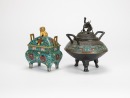 Qing-A Two Cloisonne Enamel Censers With Covers (2 Pcs) - 4