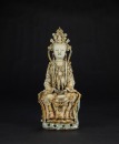 Song/Yuan-A Porcelain Guanyin With Celadon Glazed Seated Statues - 2