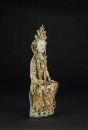 Song/Yuan-A Porcelain Guanyin With Celadon Glazed Seated Statues - 3