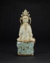 Song/Yuan-A Porcelain Guanyin With Celadon Glazed Seated Statues - 4