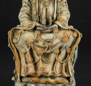 Song/Yuan-A Porcelain Guanyin With Celadon Glazed Seated Statues - 8