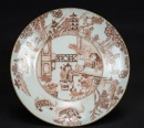 Qing - A Pair Of A Under Glazed- Red ‘Figurs And Landscapes’ Dishes - 5
